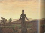 Caspar David Friedrich Woman Before the Setting Sun (mk10) oil painting picture wholesale